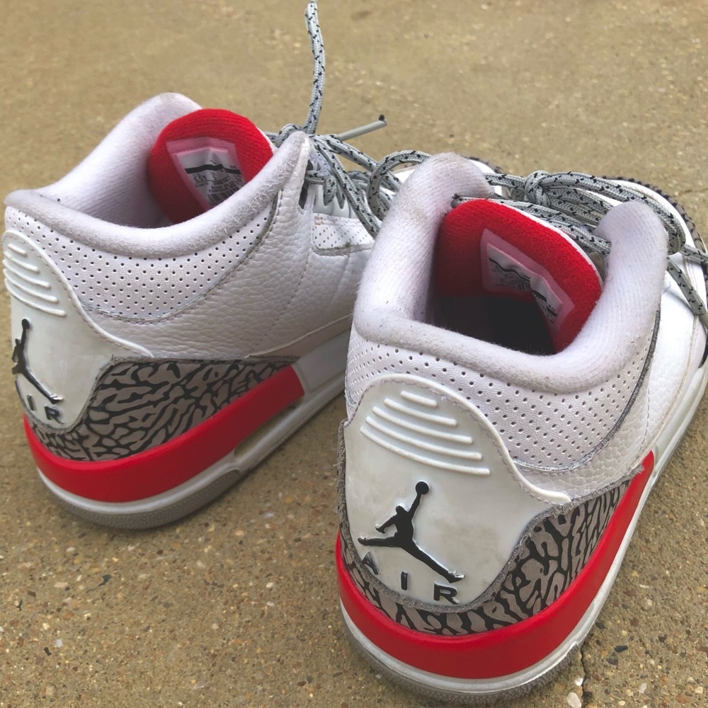 AIR JORDAN 3 - Retro - White/FireRed/Grey (READ DISCERPTION!!!) - Picture 6 of 11